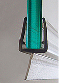 profil joint  adler lèvre centrale  6-8mm x2.20m PVC translucide