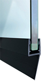 profil joint  adler lèvre perpendiculaire 6-8mm x1m PVC noir