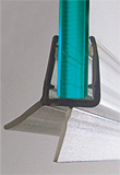 profil joint kit adler double lèvres rejet d'eau 6-8mm / 2x1m PVC translucide