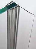 profil joint kit adler lèvre perpendiculaire  6-8mm x2m PVC translucide