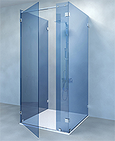kit shower screen capsi wall 1GG90 1fixed 2laterals parallel stiffener anodised aluminium BSS effect