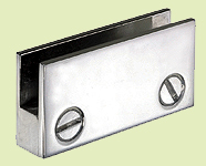 clip with counterplate, chromed brass with counterplate - opening 10 mm