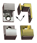 tabs, brass, 100 clip-on units, polished