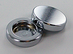 rosette, clip-on, brass, chrome, flat, dia. 20 mm