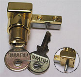 lock Huwil, various key numbers, left, gold