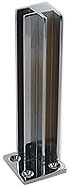 clips for counter, corner, H 15 cm, chromium-plated brass