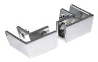clips, 2 entries, upper, slanted angles, chromed brass