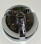 vitrine-ball at 120°, half-sphere, 4 mm glass, chromed