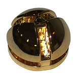 vitrine-ball at 120°, half-sphere, 4 mm glass, gold