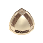 vitrine-ball at 90°, eight-sphere, 4 mm glass, gold