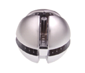 vitrine-ball at 120°, 4 mm glass, matt chromed