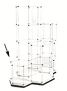 vitrine-ball at 120°, half-sphere, 4 mm glass, grey