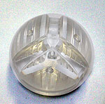 vitrine-ball at 120°, half-sphere, 4 mm glass, crystal
