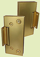 charnière à rappel super saloon mur/gl ép.10 x2 aluminium doré