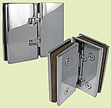 charnière à rappel isodouche gl/gl.180 x2  laiton chromé brillant