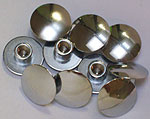 boutons tête bombée diam.20 mm, laiton chromé