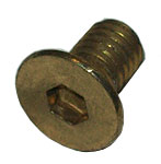 screws M6, 90° countersunk, length 10 mm, polished brass