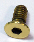 screws M6 , 90° countersunk, length 12 mm, polished brass