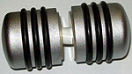 bouton adler dia.35 double   chromé mat
