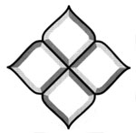 cabochons, 19,3 X 19,3 cm, motif de 4