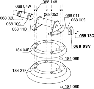 wheel-holder n°5, technical plastic with Vitrum® N cutting wheel, 145° x 25