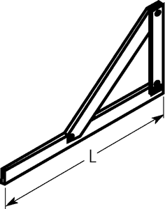 équerre à écharpe, long.105 cm