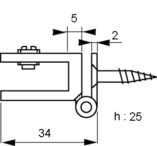 fasteners, 3 directions, zinc plated