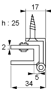 lock without cut-out, different key numbers, brass plated