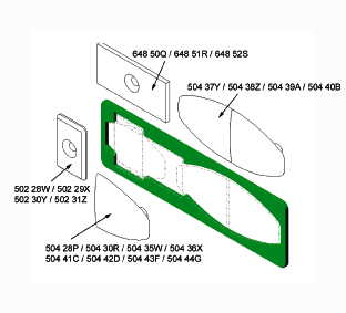 bouton adler dia.35 double   chromé mat