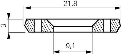 Klemmbefestigung für Trennwände - 52 x 40 mm - Flache Eckhalterung - Zamak vergoldet