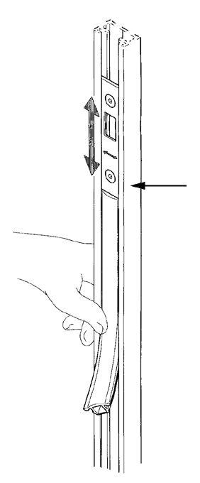 kit shower screen capsi niche 1 fixed WG 1 door GG180 90deg stiffener anodised aluminium BSS effect