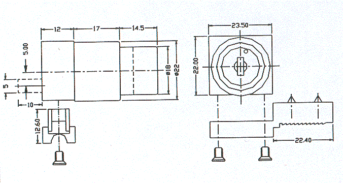 additionalkit for electromagnetic lock natural anodised SECURITRACK
