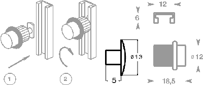 Abstandplatte  60x60x5mm