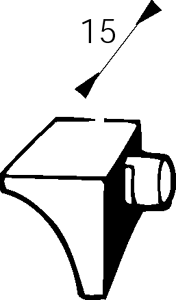 Plattenträger, Länge: 15 cm, bronze