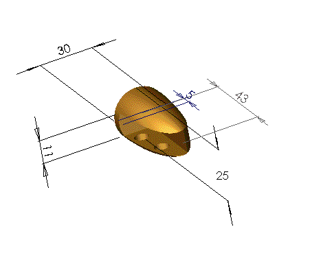 montant de comptoir en laiton chromé, d'angle, H  15 cm
