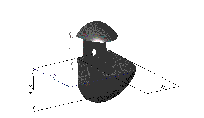Klemmen zur Befestigung einer Ablage von max. 20 mm Dicke x 2
