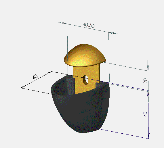 bracket MILLENIUM adjustable opening, 20 mm - satin nickel