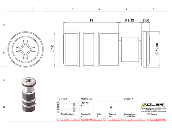 Abstandplatte  60x60x5mm