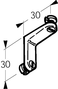 fasteners, 3 directions, zinc plated