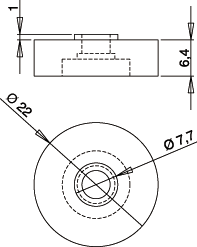 Doppelte Mini-Streben, schwarz