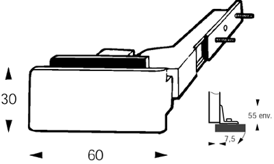 ADSLIDE - Stop for rail Ø 25mm, brushed stainless steel