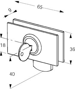 serrure pour vitrine, même combinaison, laiton doré
