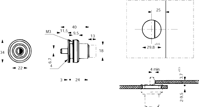 lock (spring), same key number, chromed brass (on request)