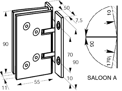 threshold bar capsi 14x5x1700 not drilled  bss finish