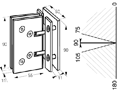 entretoise supplémentaire pour poignée simple Ø 25 mm