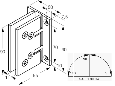 floor/ceiling lock system Adlock(on request