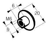 Knöpfe mit gewölbtem Kopf Ø 20 mm, gelb
