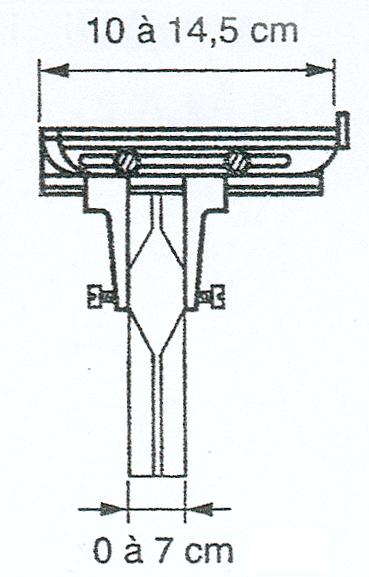 supports clearance 10 to 14.5 cm, grey