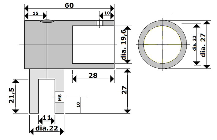 charnière à indexage venus mur/gl ép.6 x2 laiton chromé mat