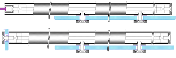 Marmorrosetten, rund-konischer Kopf Ø 20 mm, Messing verchromt